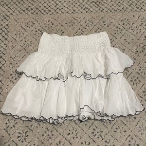 White ruffle skirt